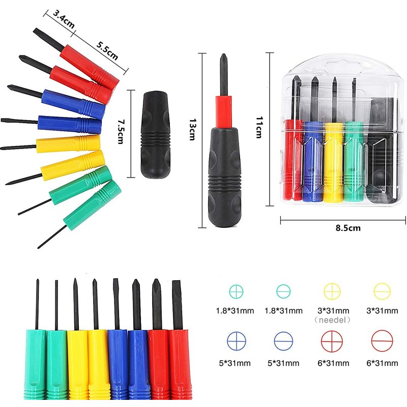 Harita Screwdriver Sets with Magnetic Precision Bits Plastic Case, Mini