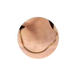 HIPWOPE 14K Gold/Silver Plated Snake Chain Necklace，Herringbone Necklace For Women Gold Filled Flat Chain Necklace for Women Gifts Jewelry Adjustable Necklace 3/5MM(W)16"/18"20"/22"/24"(L)