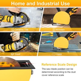 FERSTALO 2 in 1 Dust Shroud Dust Extraction Cutting Guard, Universal Surface Grinding Dust Shroud and Cutting Dust Shroud for Angle Grinder, Dust Collector Attachment for Angle Grinder