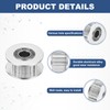 sourcing map 2GT Idler Pulley 20 Teeth 5mm Bore Aluminum