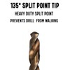 Drill America #40 Cobalt Heavy Duty Split Point Stub Drill