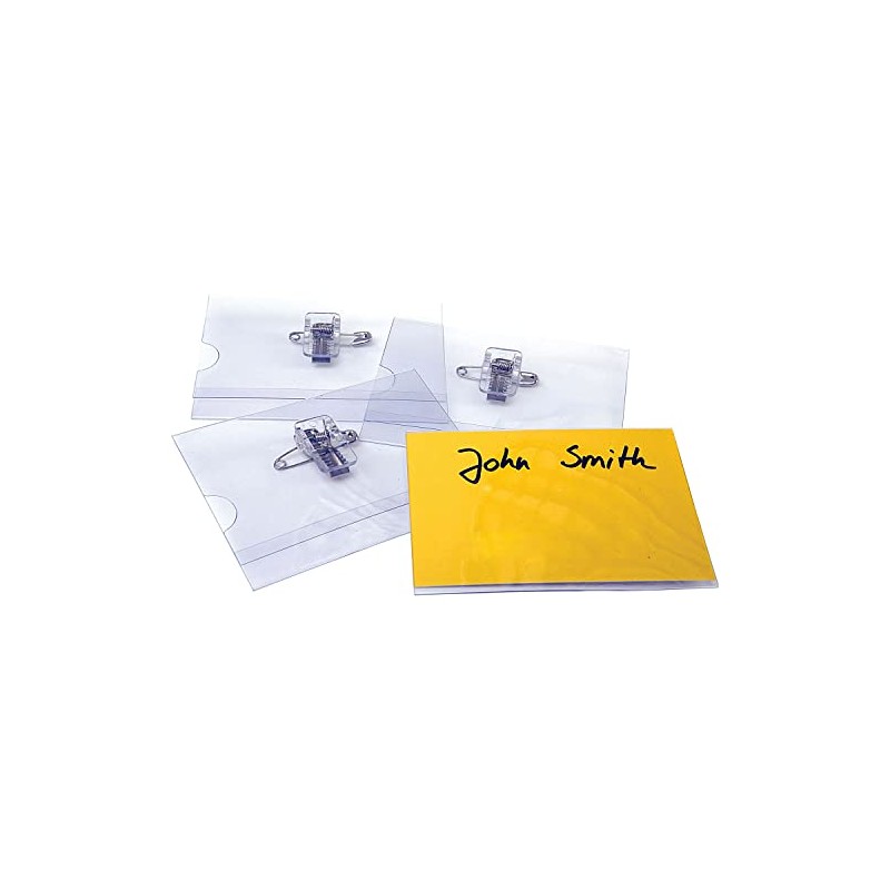 Announce Combi Clip Name Badge, 40 x 75 mm, Pack