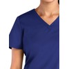 Tru Basic Womens V-Neck 2-Pocket Scrub Top 10102 (Large, Galaxy