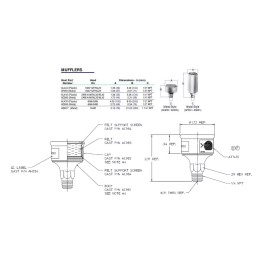 Gast AC980 Air Motor Muffler Gas Trap 1/4"NPT. Fits Models 2AM 4AM NL32 NL42