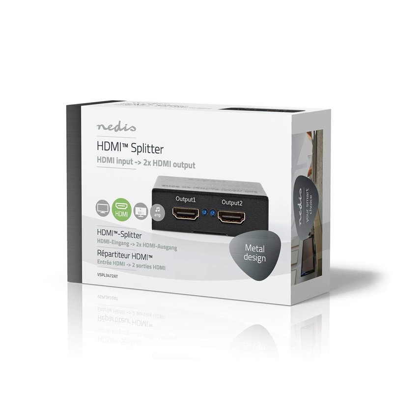 Nedis HDMI Splitter 2-Port HDMI™ Eingang 2x HDMI 4K@60Hz