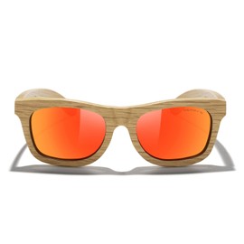 MERRY'S Mens Polarized Wooden Sunglasses for Men Women vintage Eyewear S5140 (Red, 51)