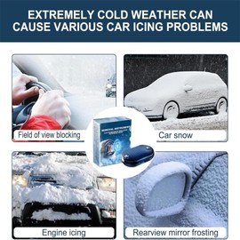 3PCS Anti-freeze Electromagnetic Car Snow Removal Device, Solar Electromagnetic Molecular Interference Freeze, Electromagnetic Wave Anti Freezing, Snow Remover Instrument for Ice and Snow Scraping