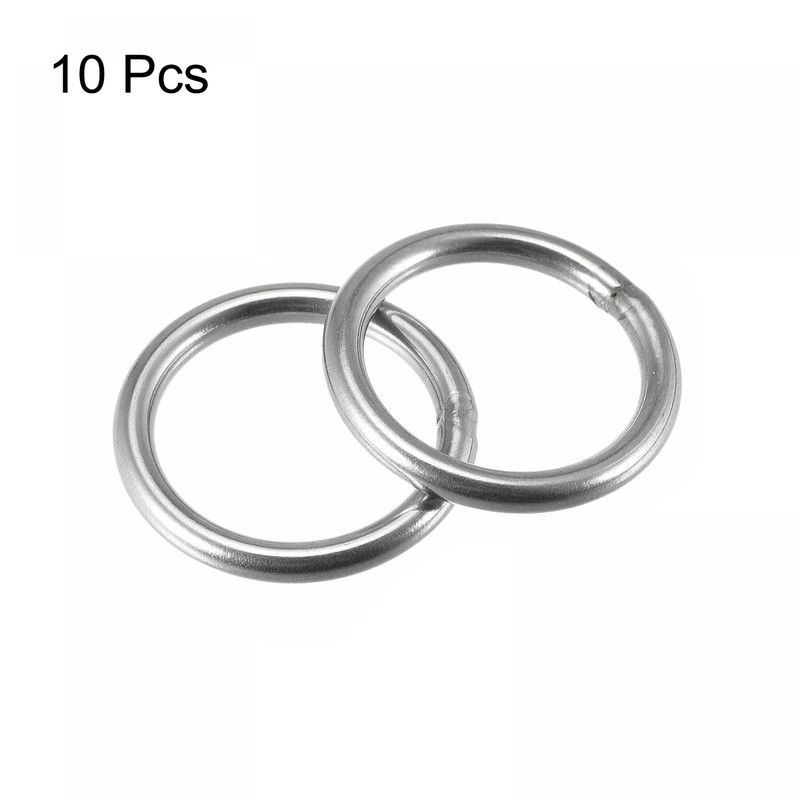 sourcing map 304 Stainless Steel Welded O Ring 25mm(0.98") Outer