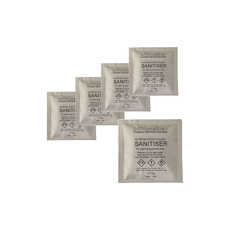 5X No-Rinse Steriliser 10g with Active Oxygen for Homebrew and