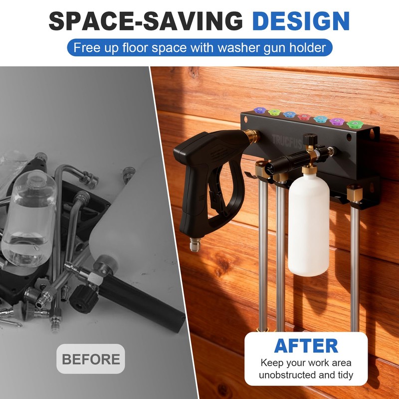 Foam Cannon Holder Mount Pressure Washer Gun Holder Wall Mount