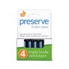 Preserve Razor Replacement blades - 3 razors system, 4 Pack