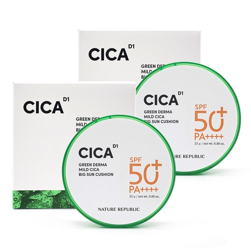 Nature Republic Green Derma Mild Cica Big Sun Cushion 25gx2