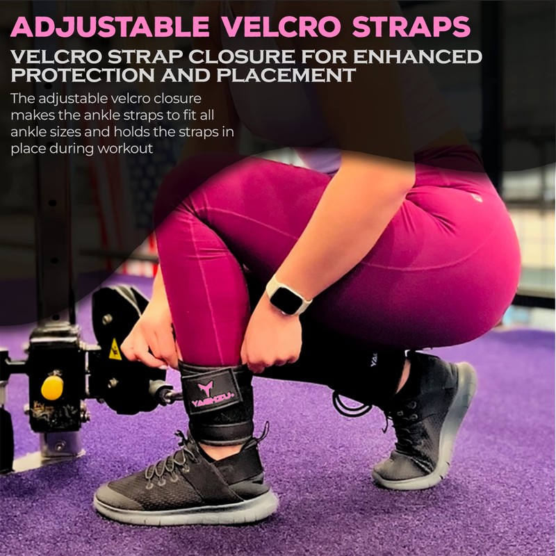 YAGHZU Ankle Straps for Cable Machines Women - Adjustable Gym