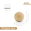 HASLED 20 Wooden Furniture Knobs, Cabinet Knobs with Screws, Smooth