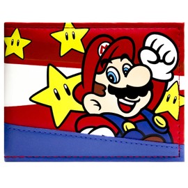 It's-a Me Mario! Invincibility Star Sprungpose wallet/purse Bi-Fold ID/card holder, Red, red, Bi-Fold