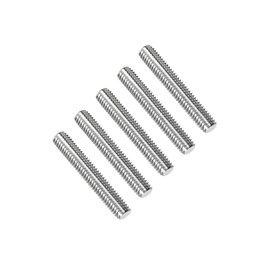 TA-VIGOR 5Pcs M6 x 40mm Fully Threaded Rod, 304 Stainless Steel Studding Rod Bar, Right Hand Threads Rods for Anchor Bolts, Clamps, Hangers and U-Bolts