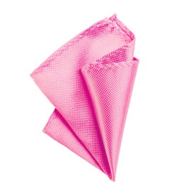 DonDon Men’s Pocket Handkerchief 8.27 x 8.27 in - 21 x 21 cm shiny unicoloured - Pink