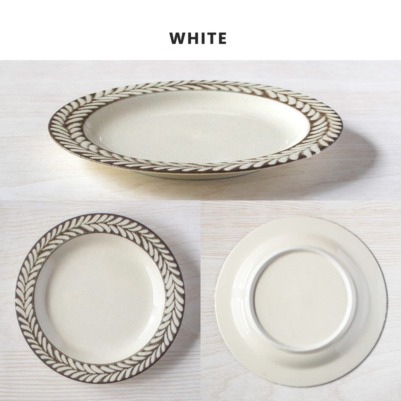 Minoru Pottery Mino Ware Gran 195 Plate, White