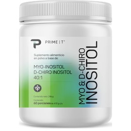 Primetech Nutrition Myo Inositol Y D Chiro Inositol 40:1 En Polvo, 60 Porciones, Sin Aditivos, Ingredientes Naturales De Alta Calidad Y Biodisponibilidad Metabólica, 4100 Mg Por Porción