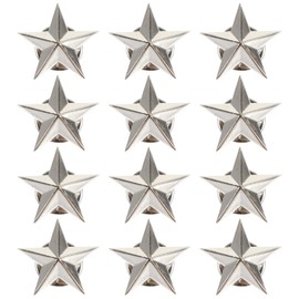 Star Collar Lapel Pin 12 Pieces Star Brooch Metal Star Badge Pin Veterans Day Pin Badge Pins for Women Men Clothing Suit Hat Costume Decoration S Star Hat Pins, Metal