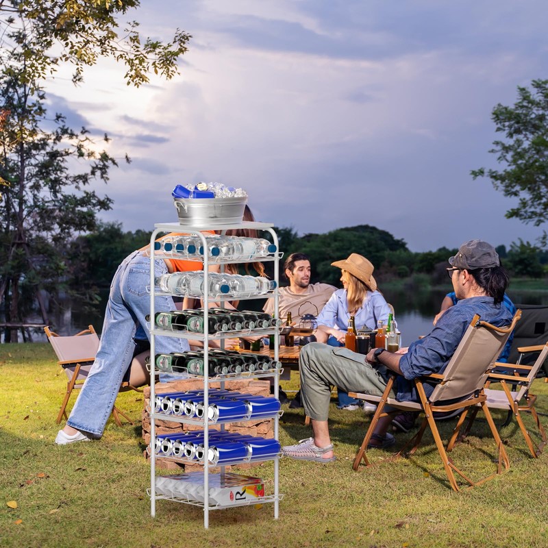 Vrisa Water Bottle Organizer 7 Tier Free Standing Water Bottle