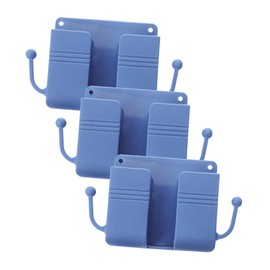 DOITOOL 3pcs Wall Mount Remote Storage Box Phone Holder for Tv Ac Controllers Versatile Charging Stand for Living Room Bedroom Kitchen Office