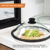 OEC Vented Splatter Guard Microwave Glass Cover with Easy-Grip Handle