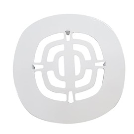 Westbrass A316-50 4-1/2" OD Brass Snap-in Shower Strainer Grid Drain Cover, Powder Coat White