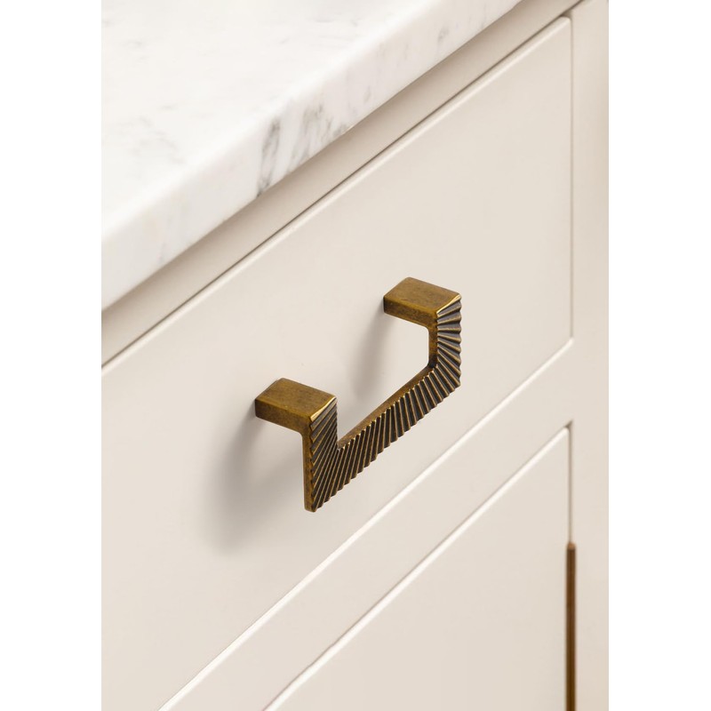 JIASENBAO 5 Pack Gold Cabinet Pulls 3" Hole Center Brushed