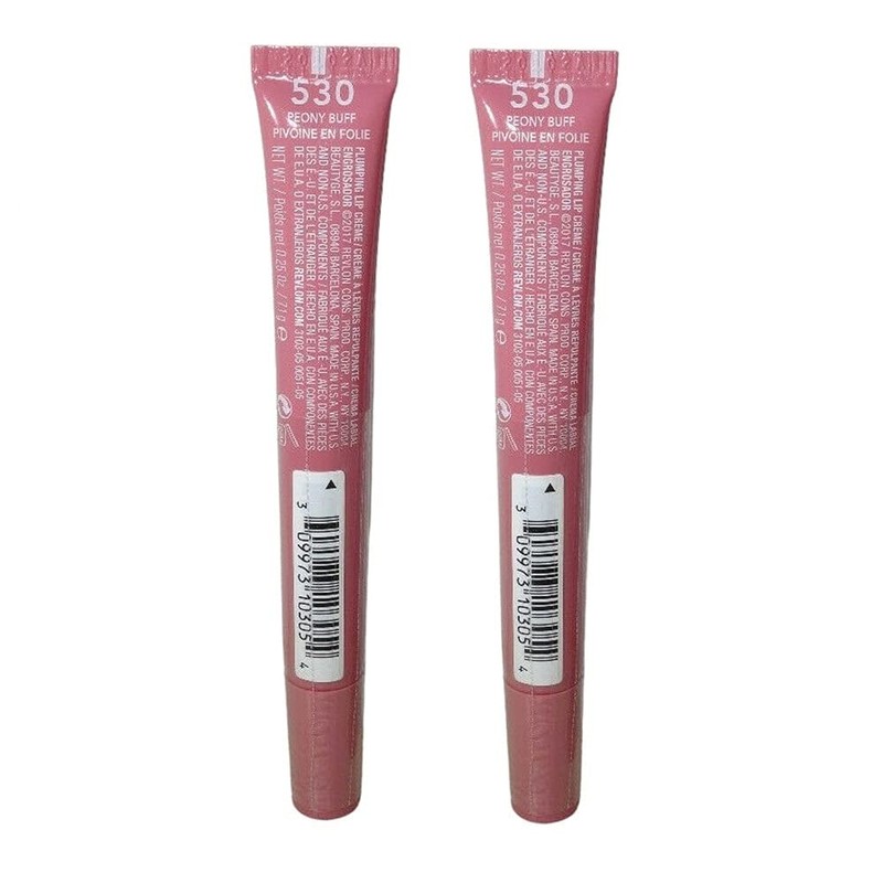 Pack of 2 Revlon Kiss Plumping Lip Creme, Peony Buff