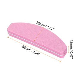sourcing map 10pcs Mini Nail Buffers, 100/180 Grit Nail Sanding Blocks, Bulk Nail Buffing Polishing Blocks Professional Nail Polisher Set for Acrylic and Natural Nails, Pink