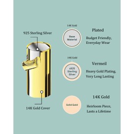 Jknel 1.6mm Thick 14K Gold Vermeil Rings for Women, Thin Gold Ring Cute Dainty Stackable Stacking Midi Thumb Pinky Band Non Tarnish, Gift for Wife Mom Grandma Size 8