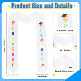 Yicelerate Kindergarten Preschool Graduation Sash, Kindergarten Preschool Graduation Stole Class of 2025 Gifts for Kids