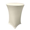LA Linen TCSpandex36Rx42H_IvoryX25 Spandex Cover for Bar Cocktail Table, 36