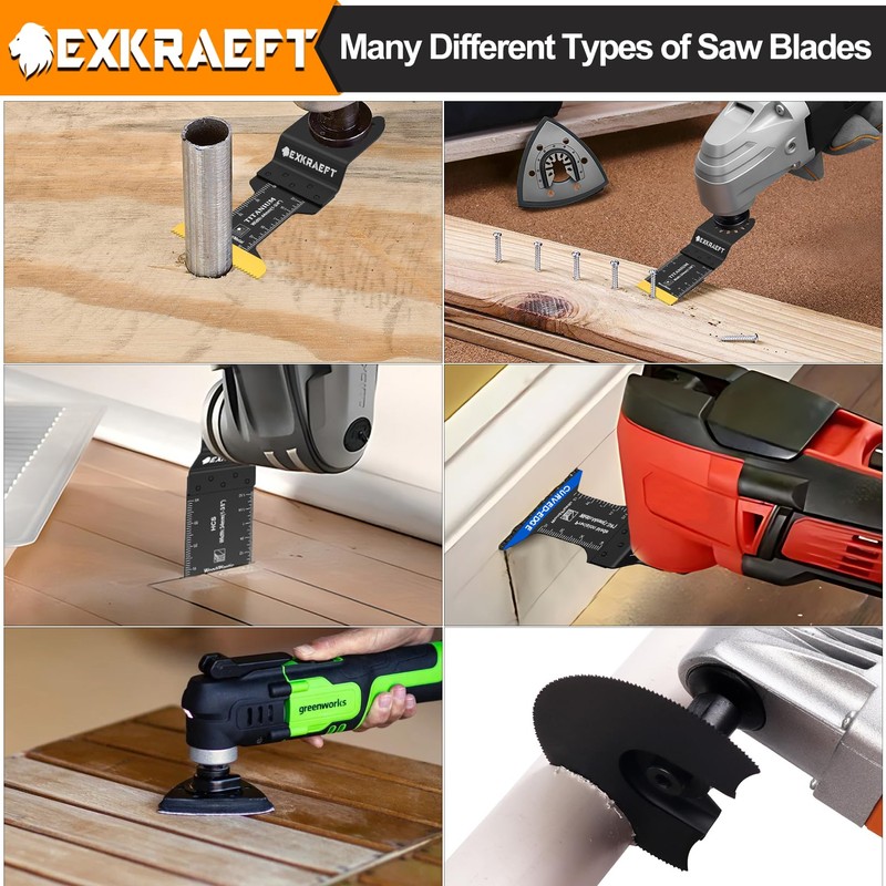 136 PCS Oscillating Tool Blade, Multi Tool Blades Kits with