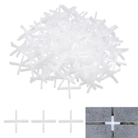 sourcing map 400Pcs Tile Spacers, 2mm 3/32" Thick Cross Shape Wall Floor Tile Spacer, White