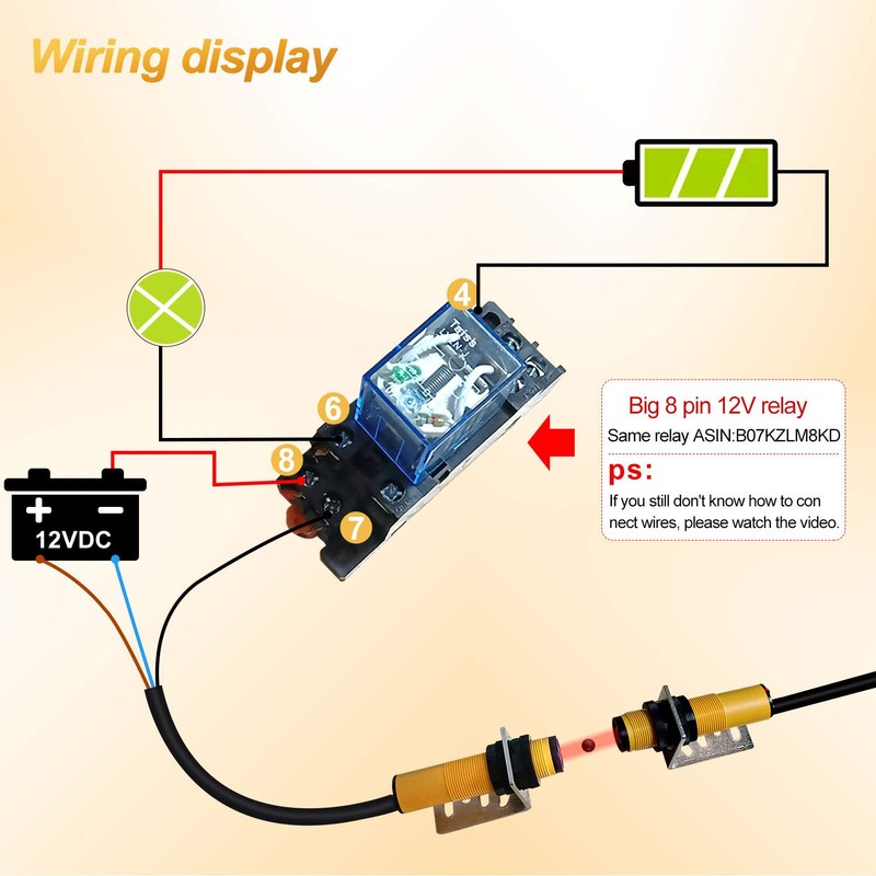 Taiss/ 1 Pair Photoelectric Sensor M18 Infrared Ray Through-Beam Reflection