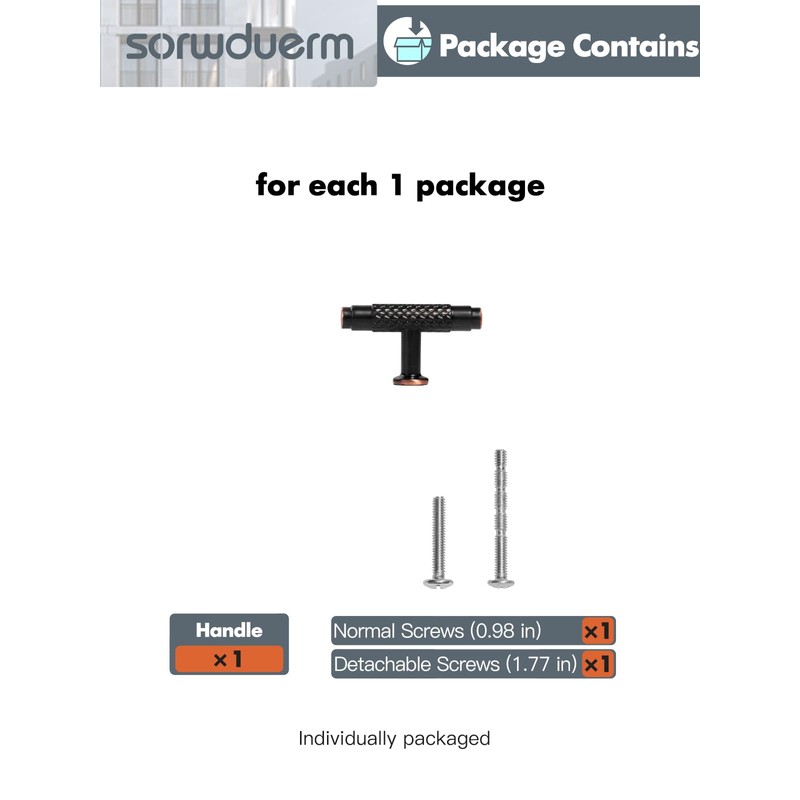 SORWDUERM 5 Pack Oil Rubbed Bronze Knurled Cabinet Knobs 2