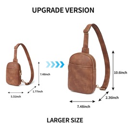 CORALDAISY Large Crossbody Bags for Women travel Sling Bag Leather Cross body Purse Big Purses for Women