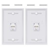 Cat 6 Ethernet Wall Plate 1 Port 2pack,Ethernet Wall Plate