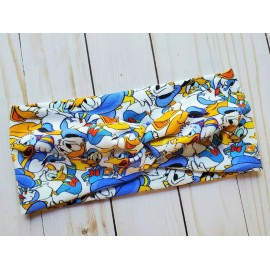 Donald duck quack  Headband knotted twist