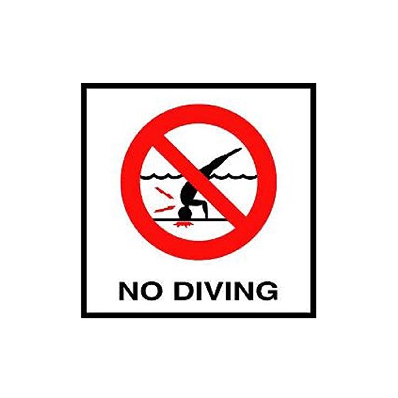 Inlays No Diving Symbol 6X6 Skid Resistant C621500