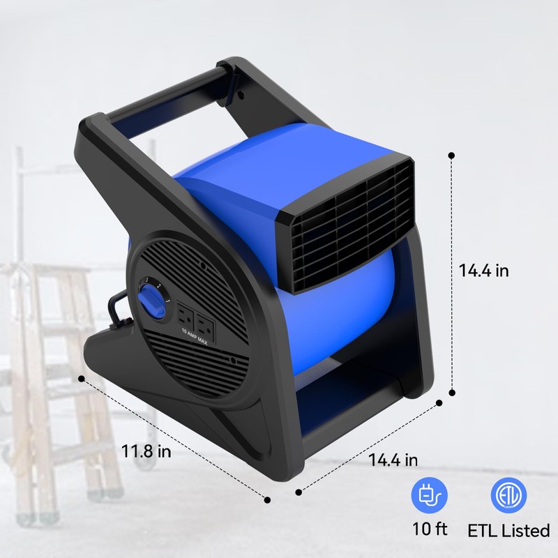 shinic 15" pivoting blower fan,portable pivoting blower fan with Reset