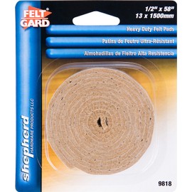 Shepherd Hardware 9818 1/2 x 58-Inch Beige Self-Adhesive Felt Furniture Pad Roll