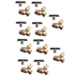 EZ-FLUID 1/2"MIP X 3/4" MHT Male Hose Threaded Hose Connector Hose Bib w/Loose Key,Heavy Duty Brass No-Kink Hose Bibb Water Faucet,Outdoor Garden Hoses Spigot Shut Off Valve Hose Facuet Bibs(10 Packs)