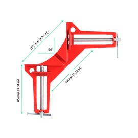 FUNSUEI Pack of 6 Angle Tensioners, 90 Degrees, Wooden Corner Clamp, Right Angle Clamp, Corner Clamp, Mitre Clamp for Picture Frames, Woodwork, Easel, Engineering