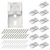 MEETOOT 12pcs Curtain Track Mounting Bracket White Ceiling Mount Brackets