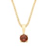 9ct Yellow Gold Natural Garnet Round Solitaire Pendant January Birthstone