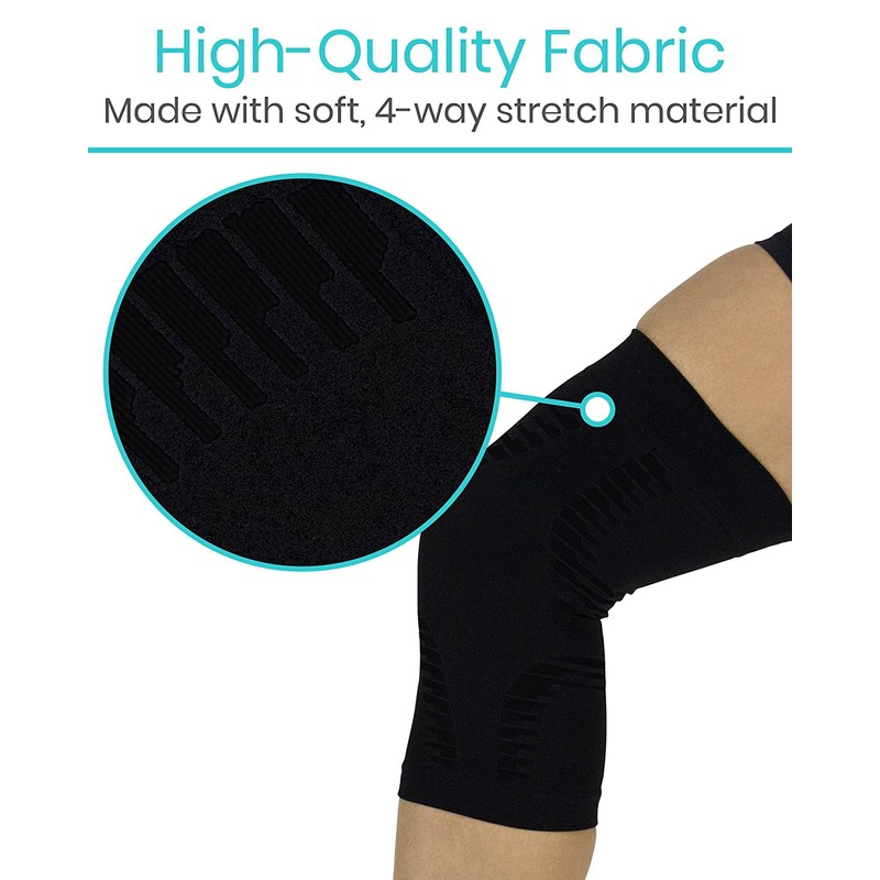 Vive Plus Size Knee Sleeves (Pair) - Compression Support Sleeve