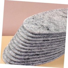 FRCOLOR 25pairs Warm Wool Insoles for Boots Shoes of Grey Felt Insoles Thick Moisture Absorbing Comfortable Stylish Foot Sole Inserts for Cuttable